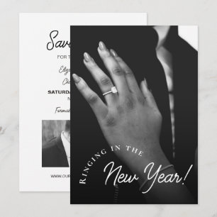 Ringing in the new year 2 Engagement photos Save The Date