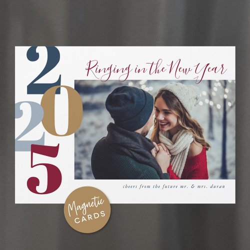 Ringing in the New Year Engagement Photo Card