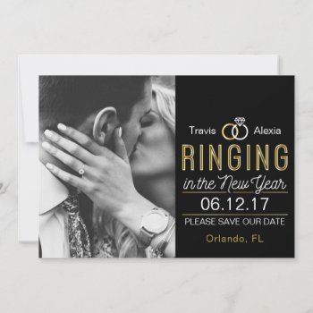 Ringing In The New Year Save The Date by INAVstudio at Zazzle