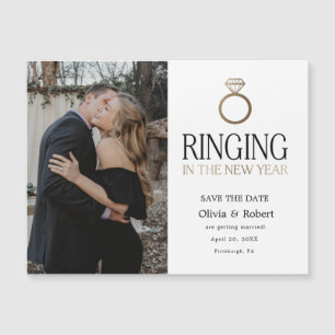 Ringing in the New Year Save the Date Photo Magnet