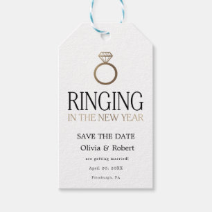 Ringing in the New Year Save the Date with Photo Gift Tags