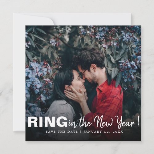 Ringing in the New Year Save the Date with Photo I Announcement
