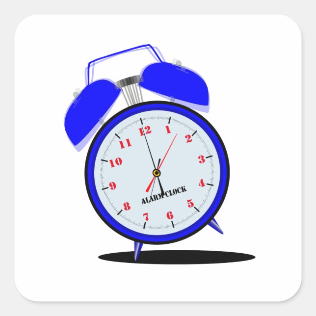 Ringing Loudly Alarm Clock Square Sticker (Front)
