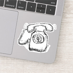 Ringing Telephone Sketch Sticker