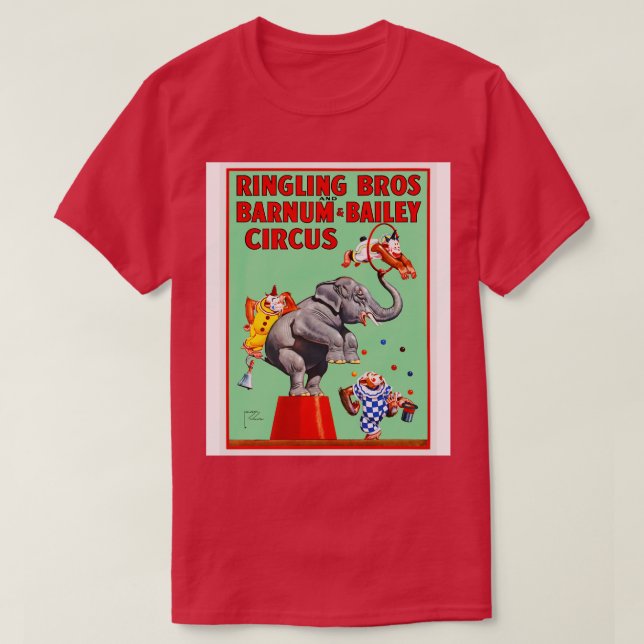 Ringling Bros and Barnum Bailey Circus Vintage Pos T-Shirt (Design Front)