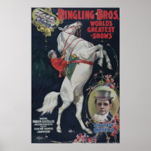 Ringling Bros Circus colorful vintage poster