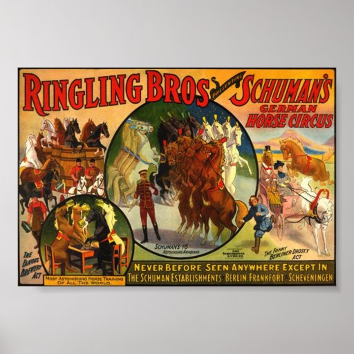 Ringling Bros Circus Poster vintage | Zazzle