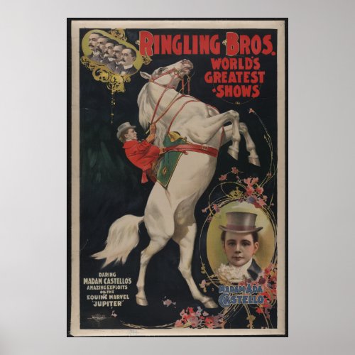 Ringling Bros Circus Vintage Poster