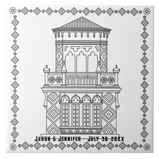 Ringling Tower Personalized Ceramic Tile (Front)