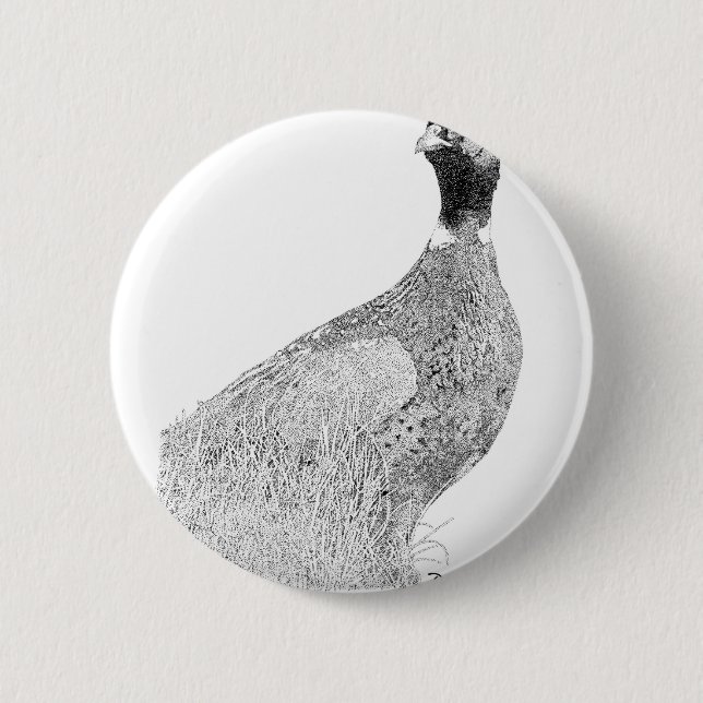 Ringneck Pheasant Button (Front)