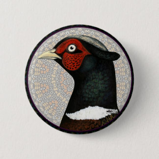 Ringneck Pheasant Circle Pinback Button
