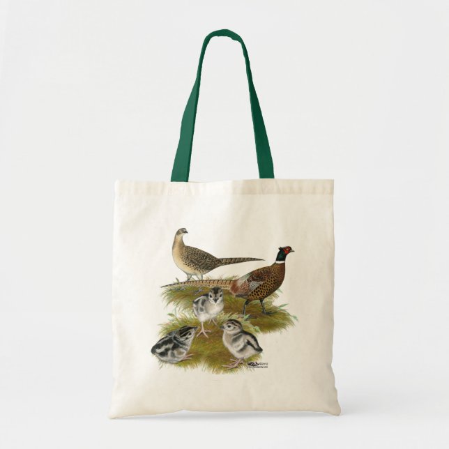 Ringneck Pheasant Family Tote Bag (Front)