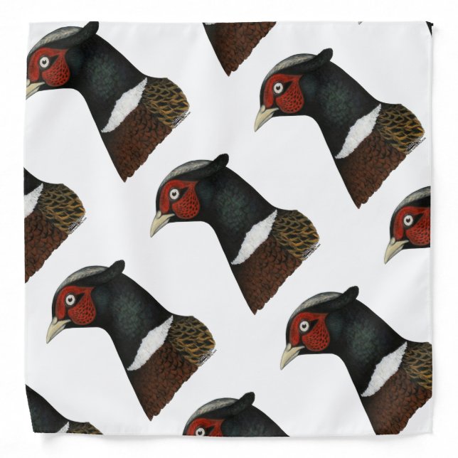 Ringneck Pheasant Head Bandana (Front)
