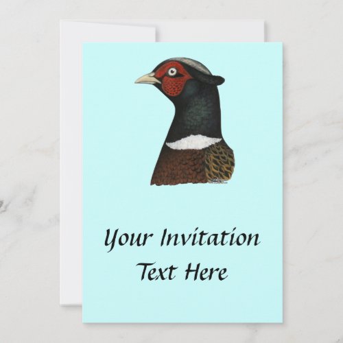 Ringneck Pheasant Head Invite