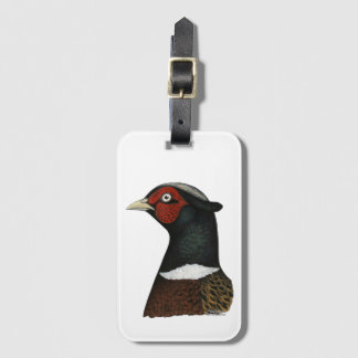 Ringneck Pheasant Head Luggage Tag