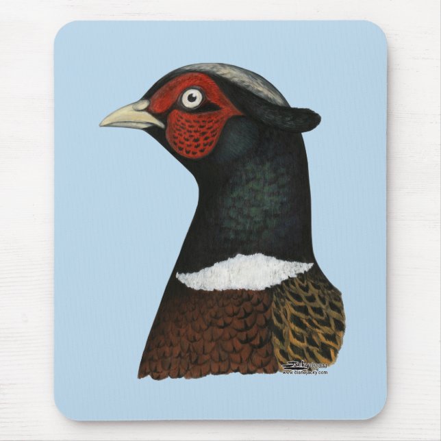 Ringneck Pheasant Head Mouse Pad (Front)