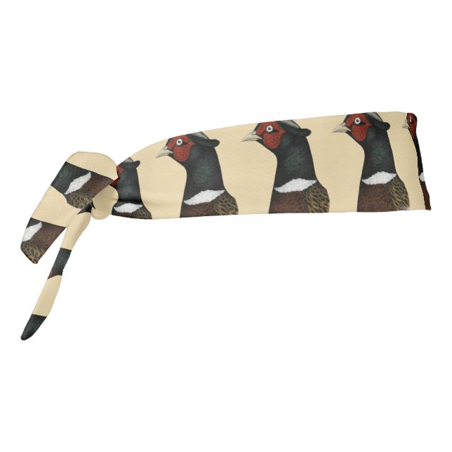 Ringneck Pheasant Head Tie Headband (Rotate 270)