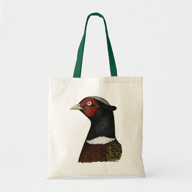 Ringneck Pheasant Head Tote Bag (Front)