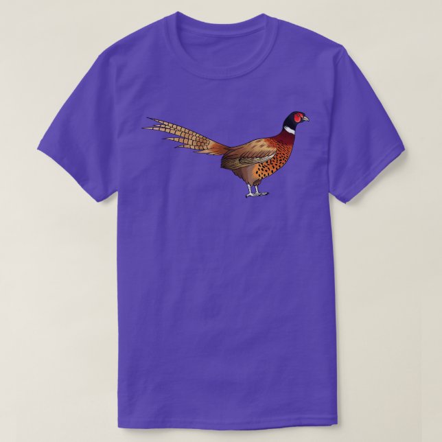 Ringnecked pheasant bird illustration T-Shirt (Design Front)