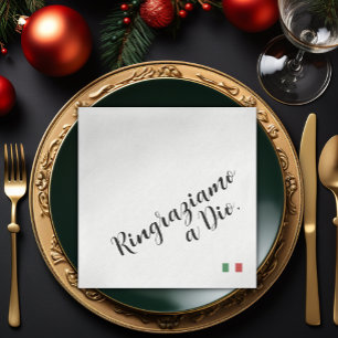 Ringraziamo a Dio - Italian Gratitude Dinner Napkins