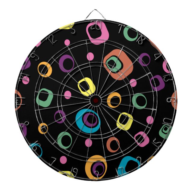 Rings Abstract art Dartboard (Front)