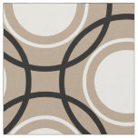 Rings Dots black &amp; white + your backgr. &amp; ideas Fabric
