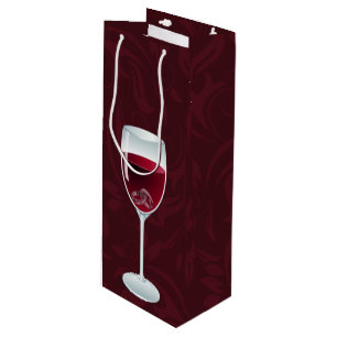 Rings in Wine Glass Wedding Wine Gift Bag