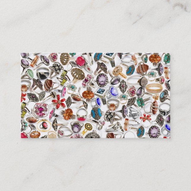 rings jewelry business cards (Front)