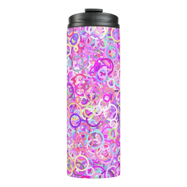 Rings of Color-Pinks & More Thermal Tumbler (Front)