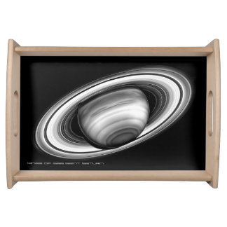 Rings of Gas Giant Saturn - solar system Serving Tray