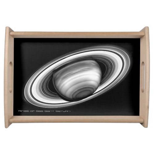 Rings of Gas Giant Saturn _ solar system Serving Tray