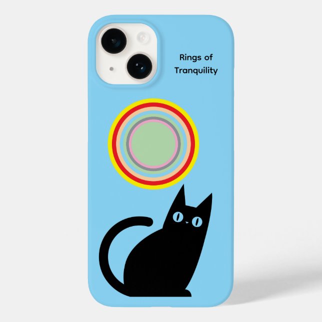 Rings of Tranquility – Light Blue iPhone Case (Back)
