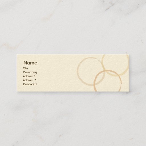 Customizable Rings - Skinny Business Card Template