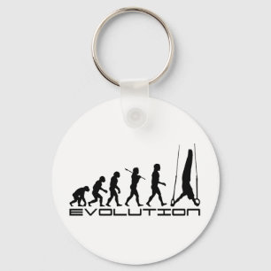 Rings Still Gymnastics Sport Evolution Art Keychain