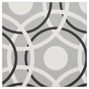 Rings white & black I + your backgr. & ideas Fabric