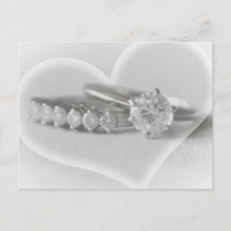 Rings with Heart Postcard
