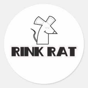 Rink Rat Hockey Figure Skating Classic Round Sticker