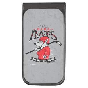 Rink Rats Hockey Player Gunmetal Finish Money Clip