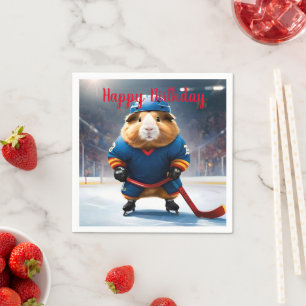 "Rink Rookie: The Ice Hockey Guinea Pig" Napkins