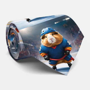 "Rink Rookie: The Ice Hockey Guinea Pig" Neck Tie