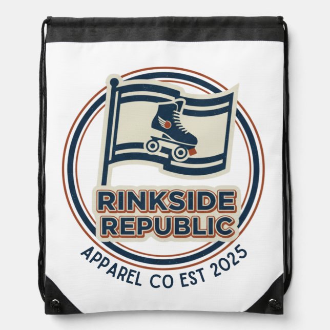 Rinkside Republic Logo Shirt Drawstring Bag (Front)