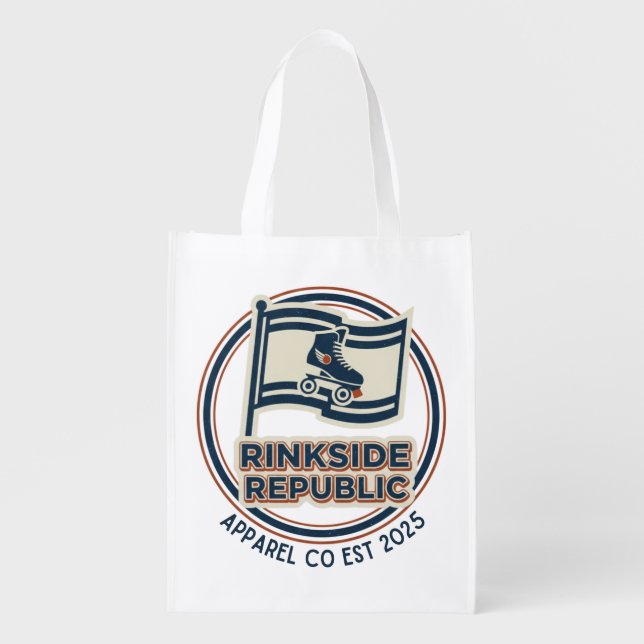 Rinkside Republic Logo Shirt Grocery Bag (Front)