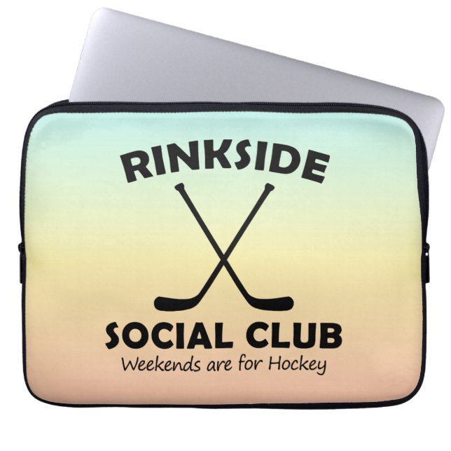 Rinkside Social Club Mother's Day Gift Hockey Mom Laptop Sleeve (Front)