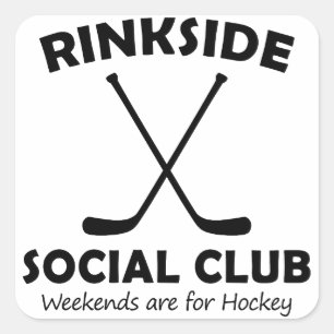 Rinkside Social Club Mother's Day Gift Hockey Mom Square Sticker
