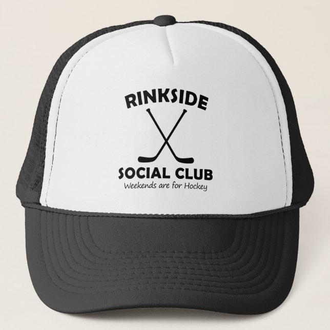 Rinkside Social Club Mother's Day Gift Hockey Mom Trucker Hat (Front)