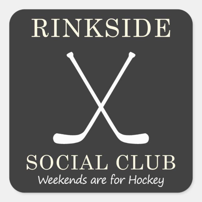 Rinkside Social Club: Weekends for Hockey Mom Mama Square Sticker (Front)