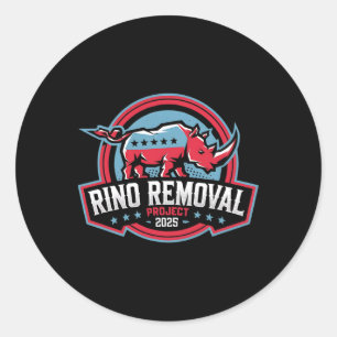 Rino Removal Project Rrp Funny Trump Conservative  Classic Round Sticker
