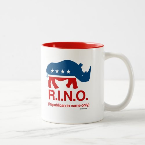 RINO _ Republican in name only Two_Tone Coffee Mug