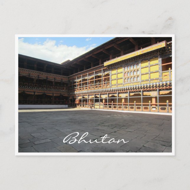 rinpung dzong courtyard postcard (Front)