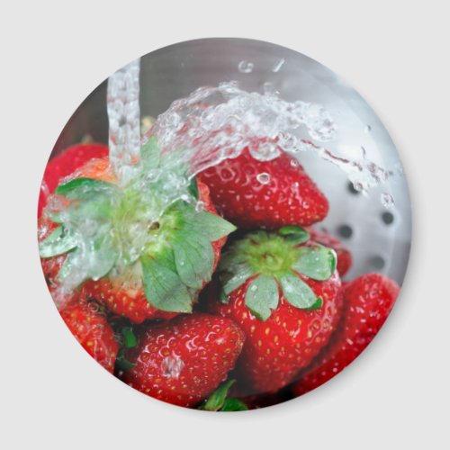 Rinsing Strawberry With Water Magnet